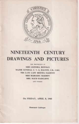 1960 christies auction - 8/4/1960,