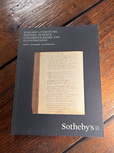 Sothebys auction catalogue - auction,
