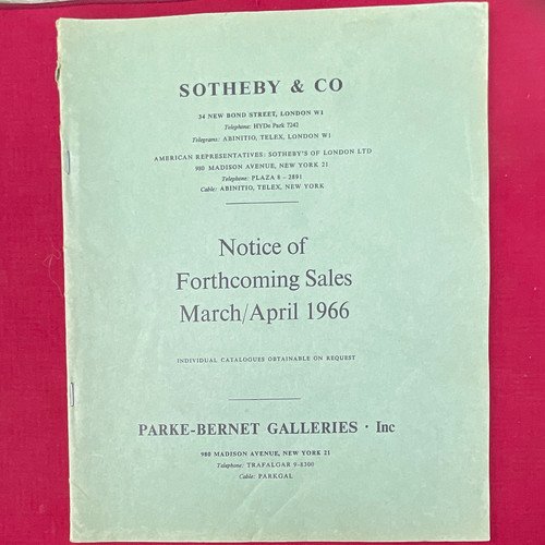 Sotheby notice of - notice,